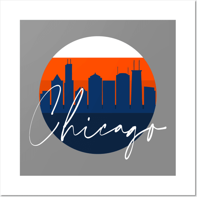 Chicago Football Skyline Wall Art by funandgames